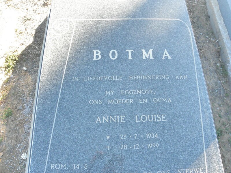 BOTMA Annie Louise 1934-1999