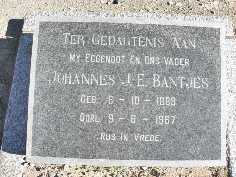 BANTJES Johannes J.E. 1888-1967