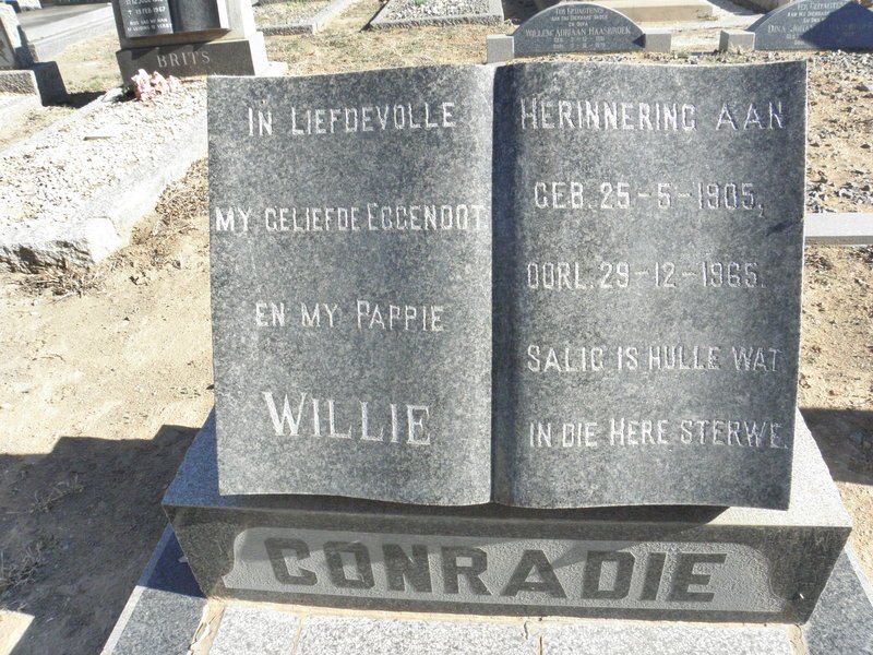 CONRADIE Willie 1905-1965