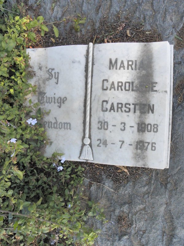 CARSTEN Maria Caroline 1908-1976
