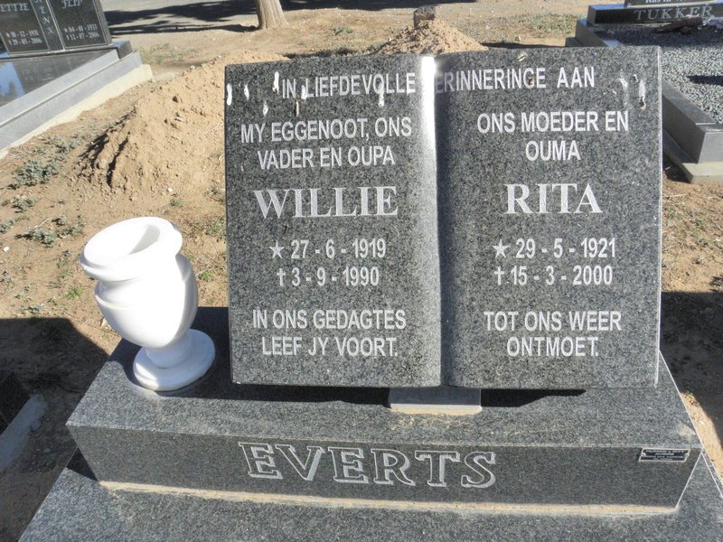 EVERTS Willie 1919-1990 &amp; Rita 1921-2000