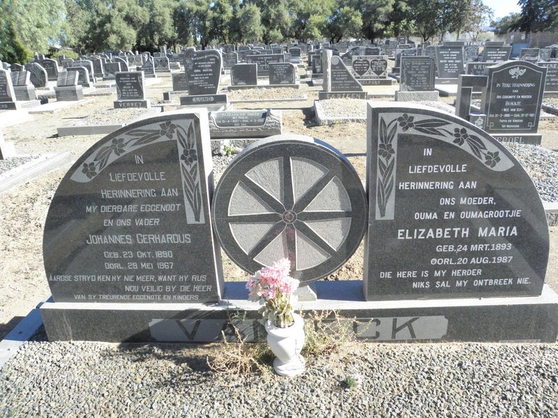 ECK Johannes Gerhardus, van 1890-1967 &amp; Elizabeth Maria 1893-1987