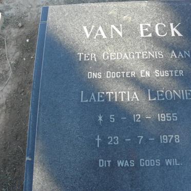 ECK Latetitia Leonie, van 1955-1978