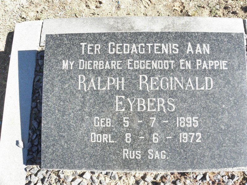 EYBERS Ralph Reginald 1895-1972 