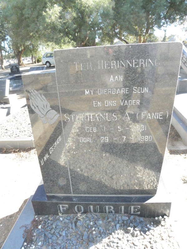 FOURIE Stephanus A. 1931-1980