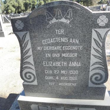 GEEL Elizabeth Anna 1930-1966