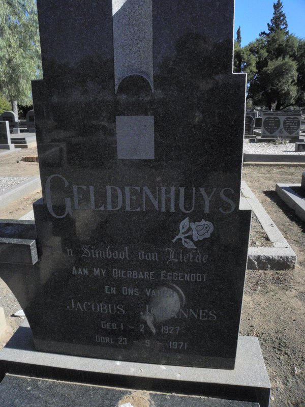 GELDENHUYS Jacobus Johannes 1927-1971