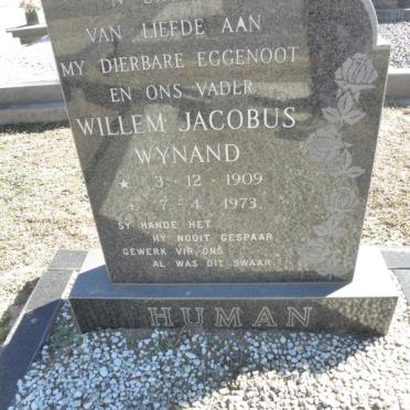 HUMAN Willem Jacobus Wynand 1909-1973