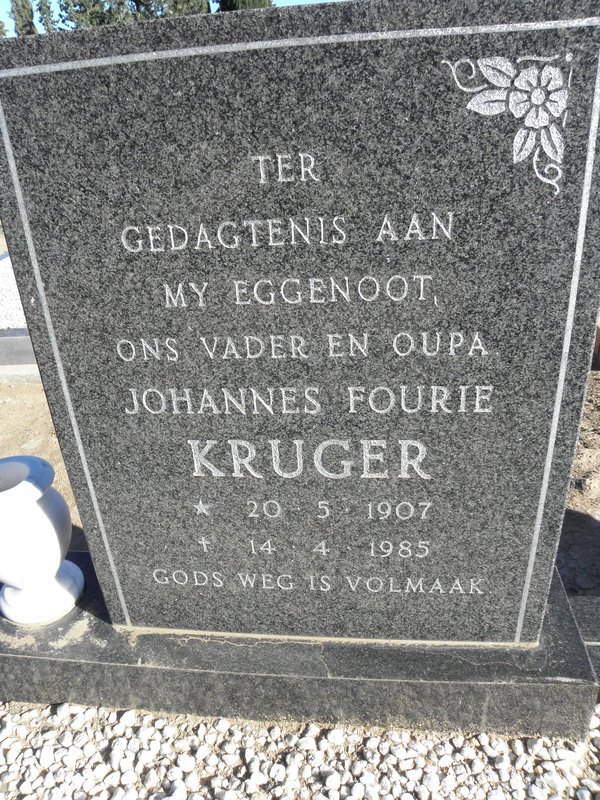 KRUGER Johannes Fourie 1907-1985