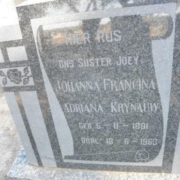 KRYNAUW Johanna Francina Adriana 1891-1963