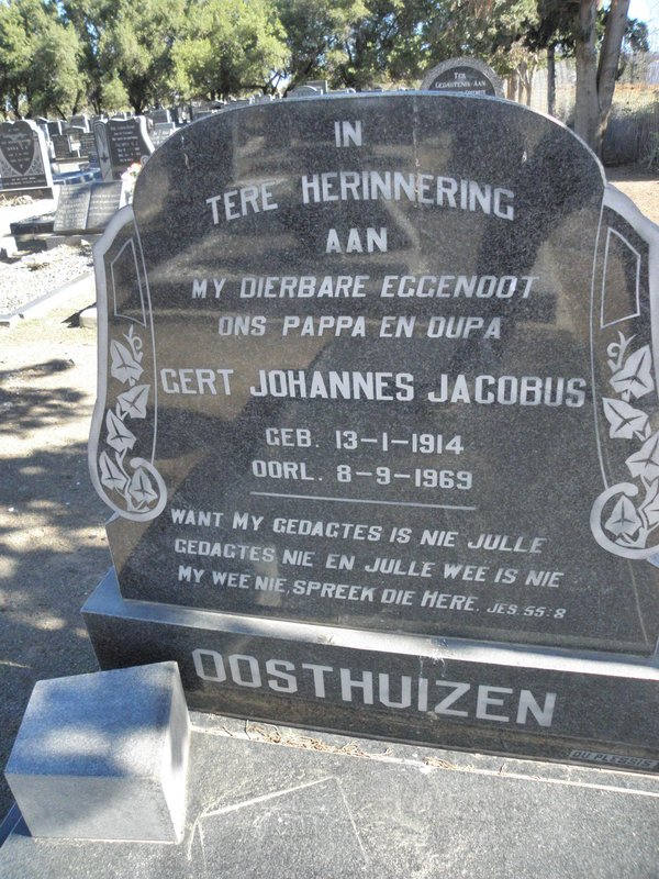 OOSTHUIZEN Gert Johannes Jacobus 1914-1969