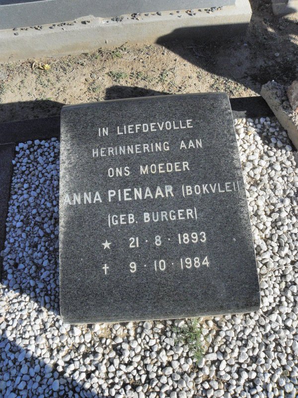PIENAAR Anna nee BURGER 1893-1984