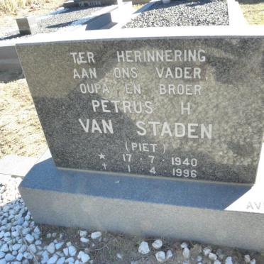 STADEN Petrus H., van 1940-1996