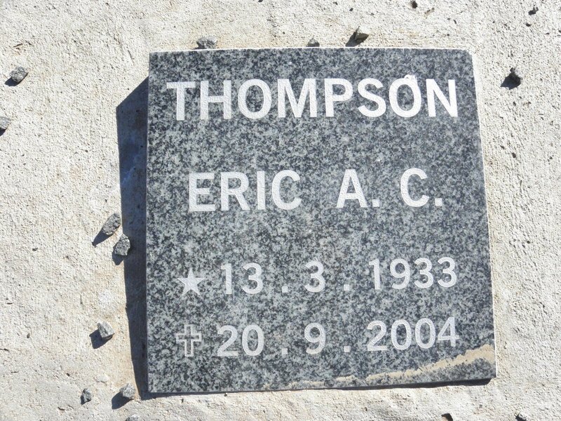 THOMPSON Eric A.C. 1933-2004