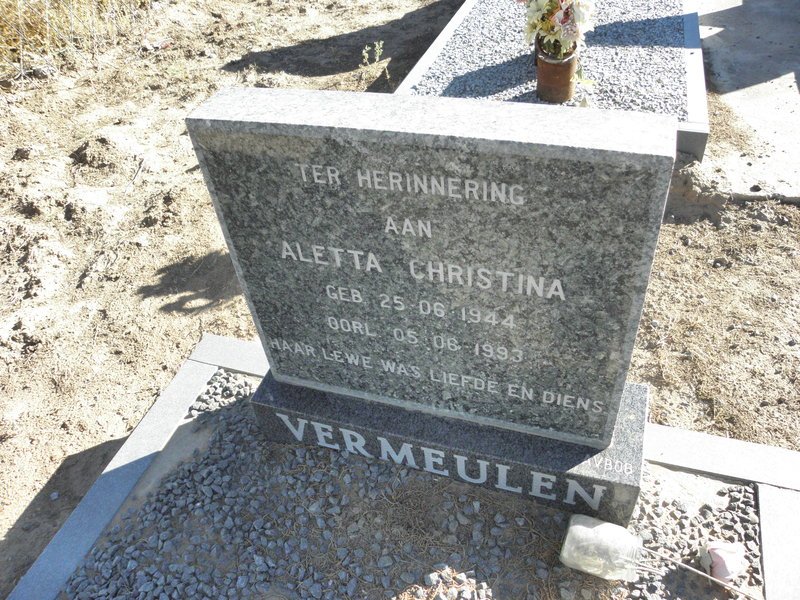 VERMEULEN Aletta Christina 1944-1993