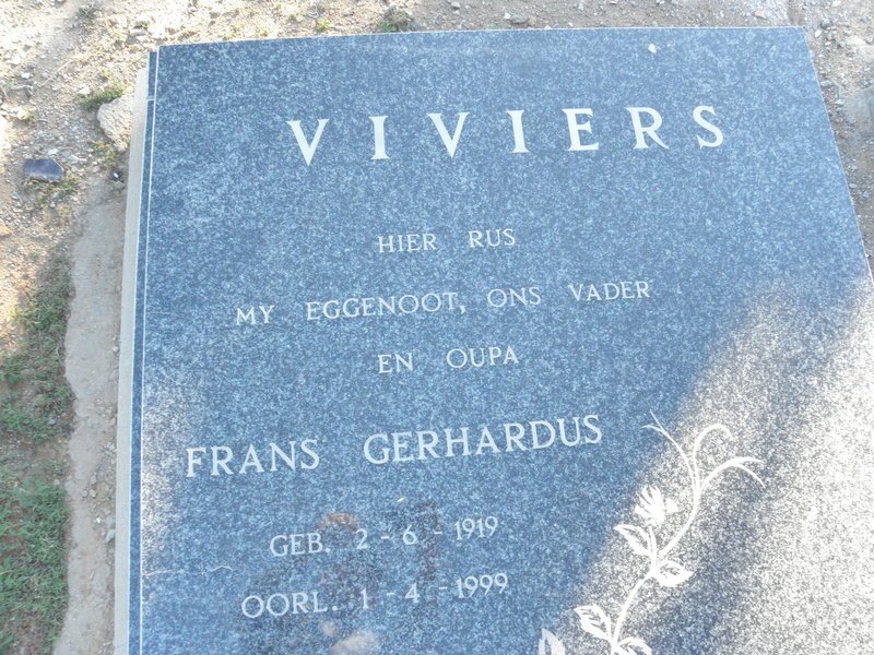 VIVIERS Frans Gerhardus 1919-1999