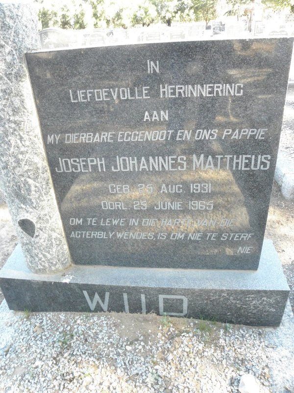 WUD Joseph Johannes Mattheus 1931-1965