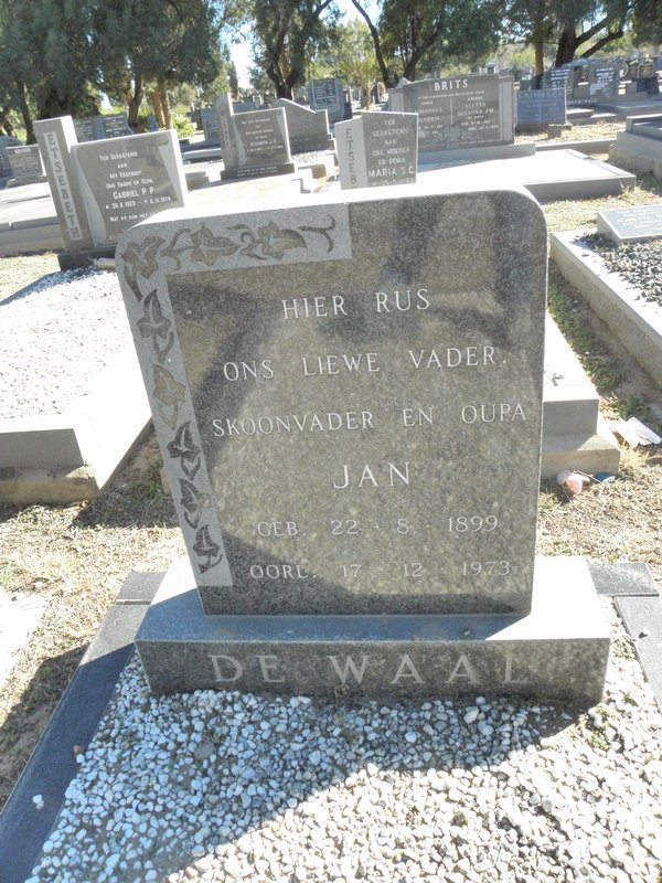 WAAL Jan, de 1899-1973