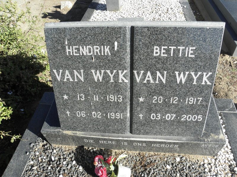 WYK Hendrik, van 1913-1991 &amp; Bettie 1917-2005