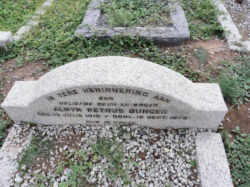 BURGER Alwyn Petrus 1910-1948