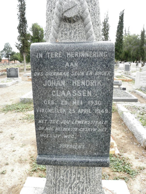 CLAASSEN Johan Hendrik 1930-1949