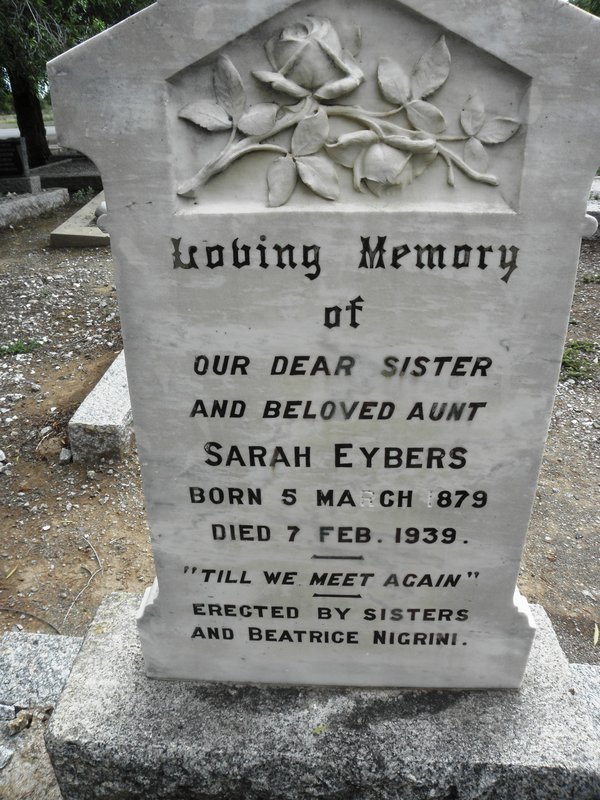 EYBERS Sarah 1879-1939