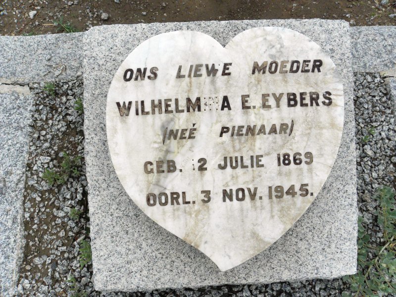 EYBERS Wilhelmina E. nee PIENAAR 1869-1945