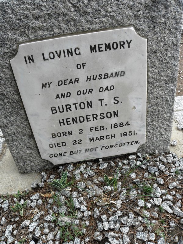 HENDERSON Burton T.S. 1884-1951