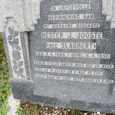 JOOSTE Hester nee SLABBERT 1886-1950