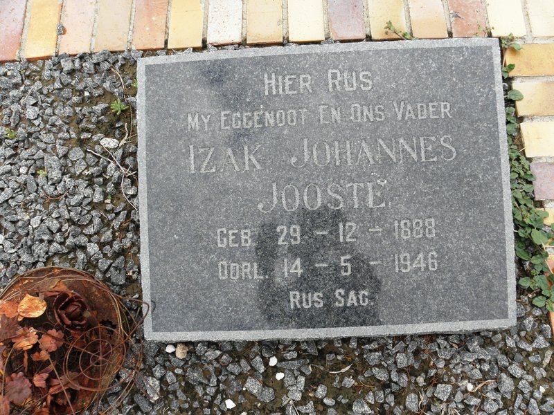 JOOSTE Izak Johannes 1888-1946