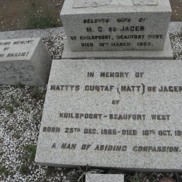 JAGER Lel, de nee BAILLIE -1953 :: DE JAGER Mattys Gustaf 1885-1952