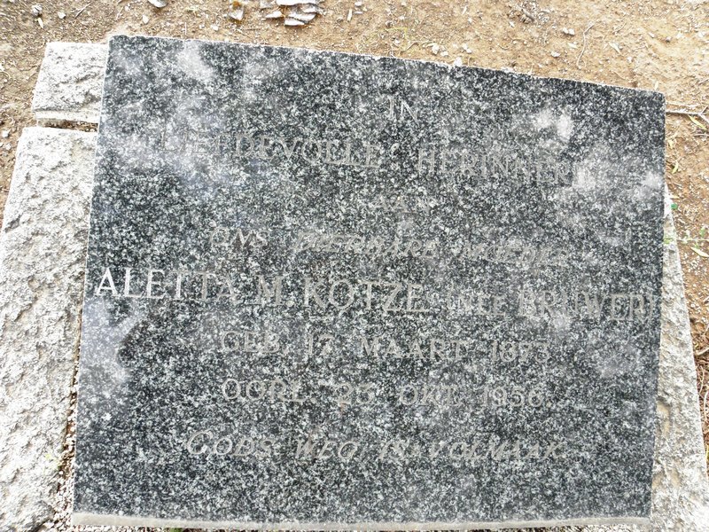 KOTZE Aletta nee BRUWER 1878-1956