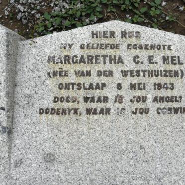 NEL Margaretha C.E. nee VAN DER WESTHUIZEN -1943