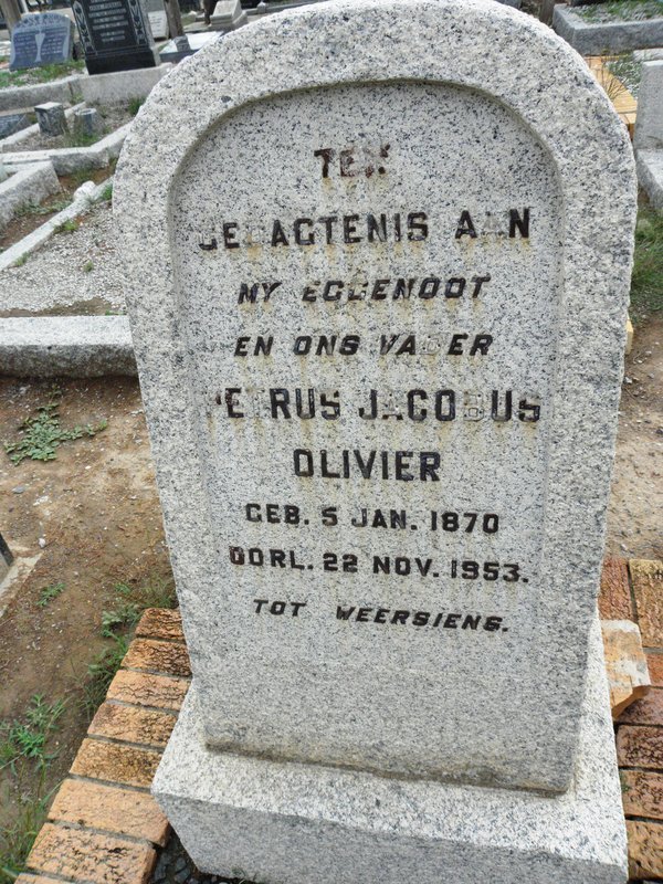 OLIVIER Petrus Jacobus 1870-1953