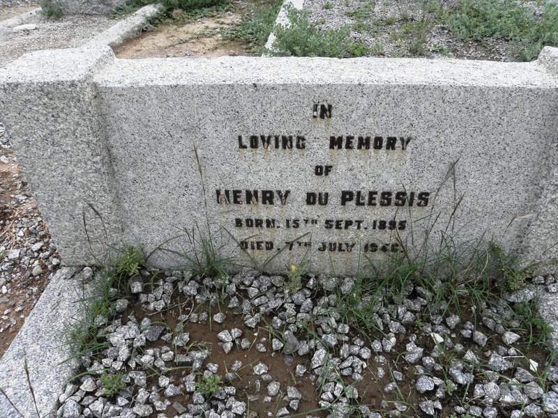 PLESSIS Henry, du 1895-1946