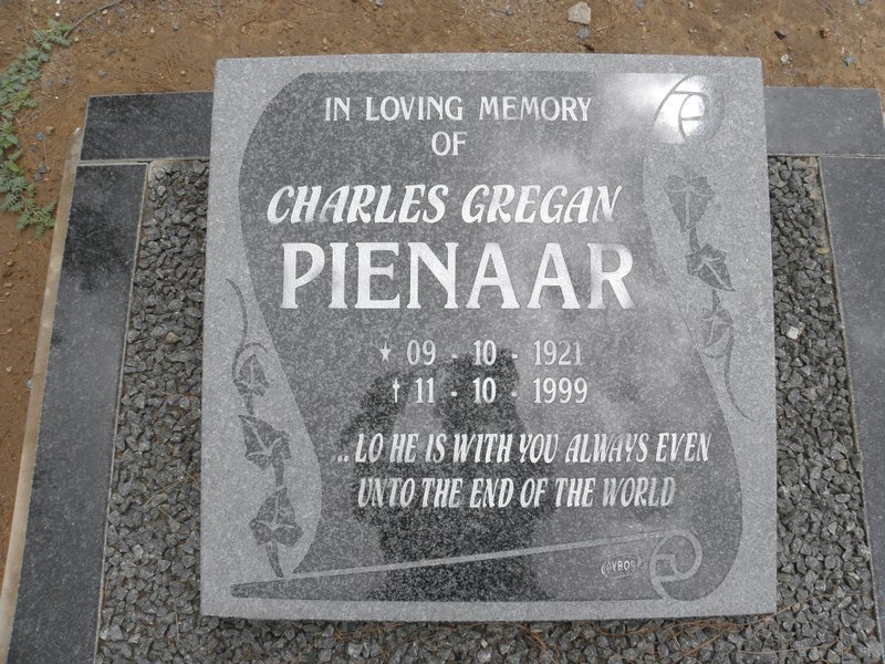PIENAAR Charles Gregan 1921-1999