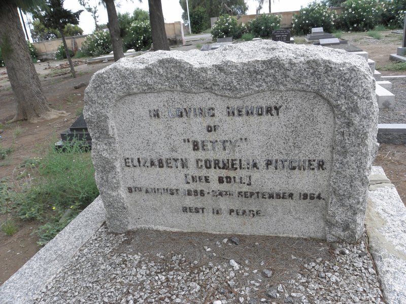 PITCHER Elizabeth Cornelia nee BOLL 1896-1964