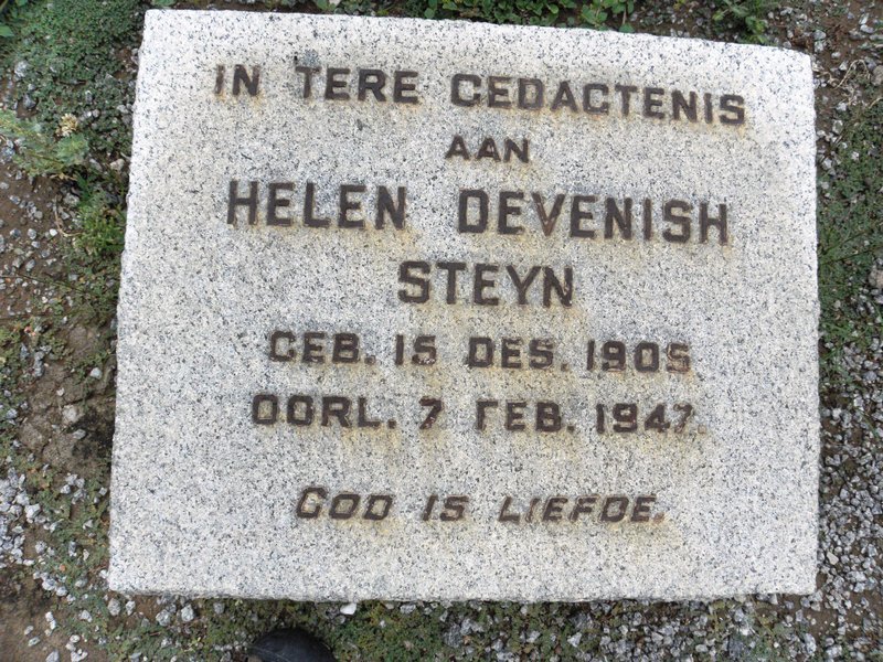 STEYN Helen Devenish 1905-1947