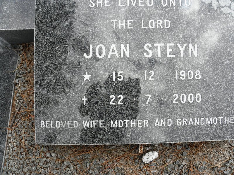 STEYN Joan 1908-2000