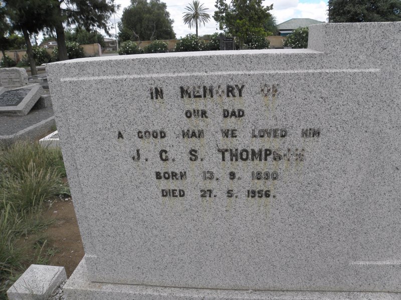 THOMPSON J.G.S. 1890-1956