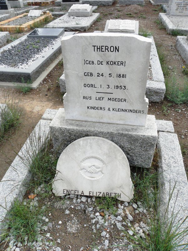 THERON Engela Elizabeth nee de KOKER 1881-1953