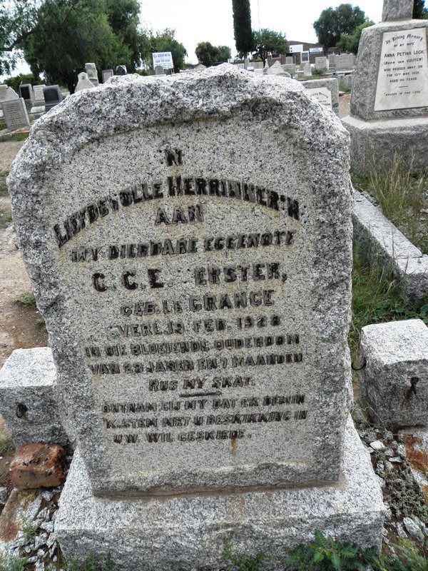VERSTER C.C.E. nee Le GRANGE -1928