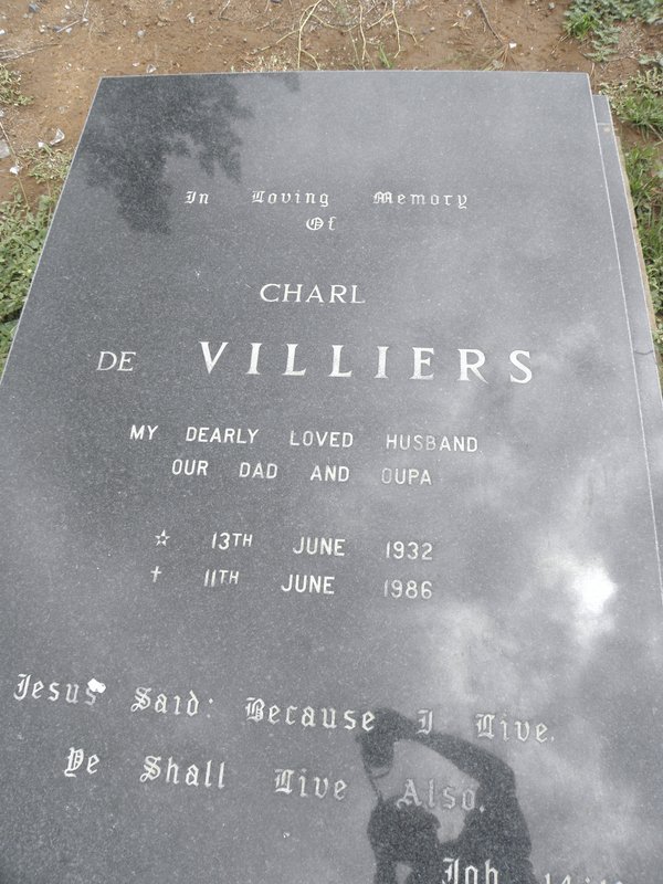 VILLIERS Charl, de 1932-1986