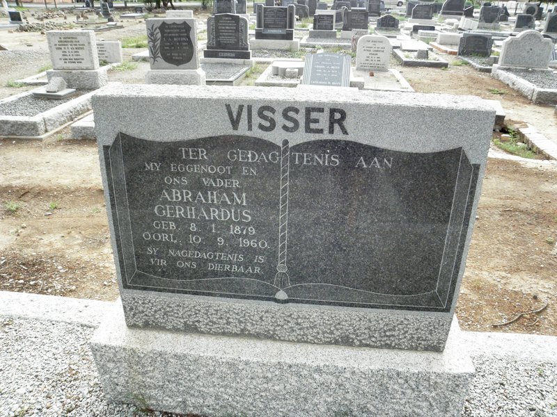 VISSER Abraham Gerhardus 1879-1960