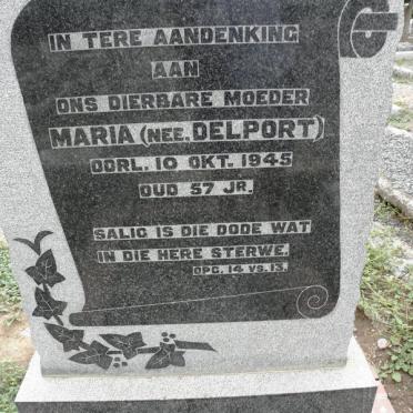 VENTER Maria nee DELPORT -1945