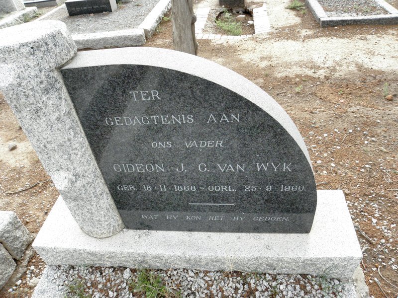 WYK Gideon J.G., van 1868-1960