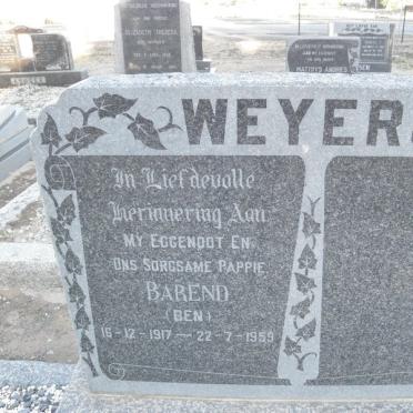 WEYERS Barend 1917-1959