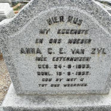 ZYL Anna C.E., van nee ESTERHUIZEN 1903-1952