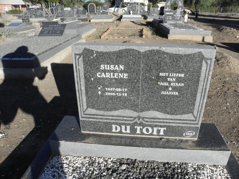 TOIT Susan Carlene, du 1947-2000
