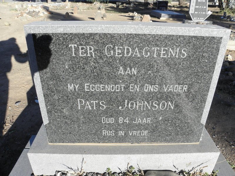 JOHNSON Pats 